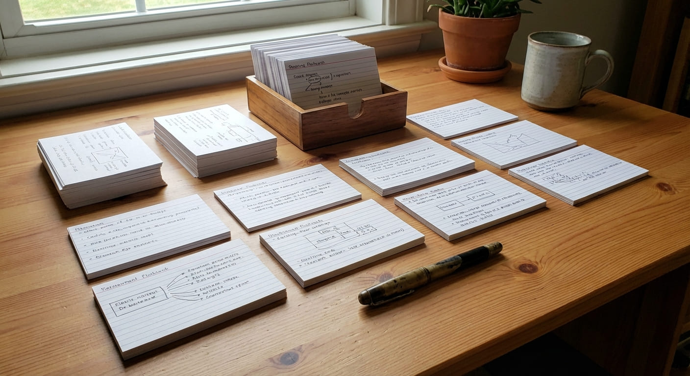 Организованные карточки для интервального повторения учебного материала