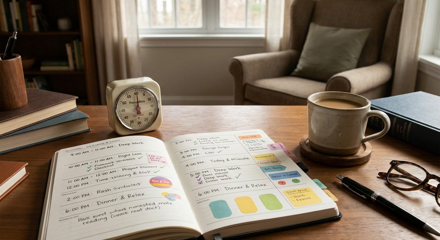 Схема структурированного учебного дня с распределением времени